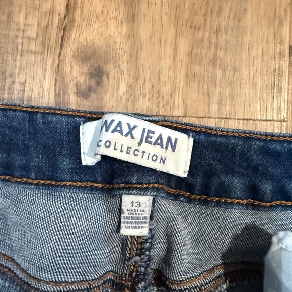 Wax Jean Women's Blue Distressed Boot Cut Jeans - Picture 8 of 9